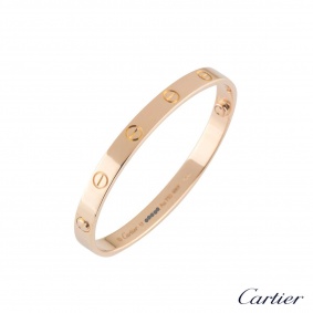 Cartier Love Bracelet Rose Gold Size 18 B6035618